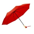 thumbnail image 4 of de lluvia, compacto, plegable de 8 varillas, de viaje ligero e impermeable para caminar al aire libre, senderismo, , Rojo, 4 of 10