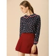 thumbnail image 4 of INSPIRE CHIC Blouse Douce à Manches Longues pour Femmes, Mignonne, à Volants, Col Peter Pan, 4 of 6