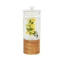 Cal Mil Madera Round Beverage Dispenser with Infusion Chamber, 1.5 Gallon Capacity