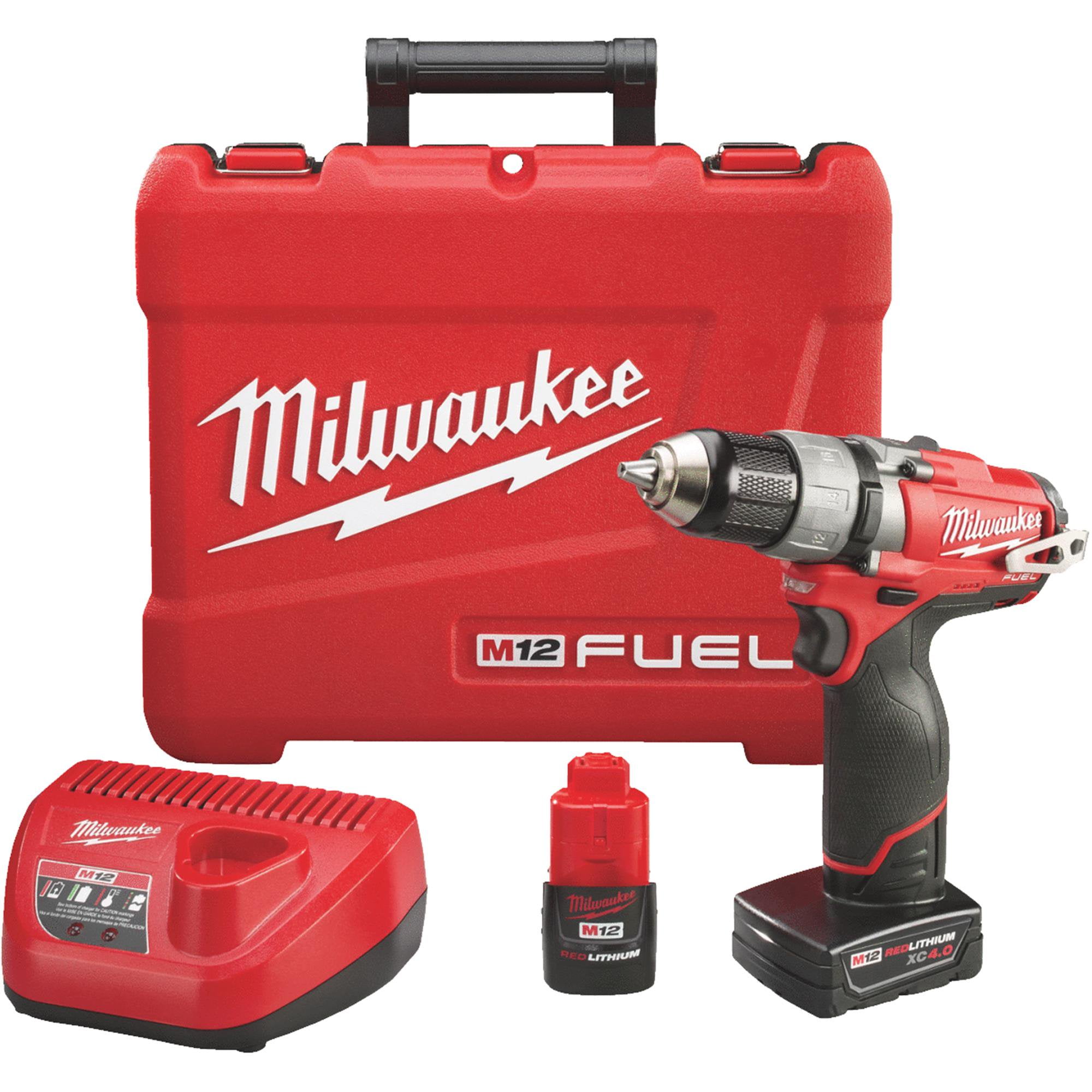 Milwaukee M12 FUEL LithiumIon Brushless Cordless Drill Kit Walmart