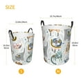 thumbnail image 2 of Lsque Cute Colorful Animal pattern Laundry Hamper Basket, Tall Woven Rope Hamper Basket for Clothes, Lightweight Storage Basket, Collapsible Waterproof-Small, 2 of 8