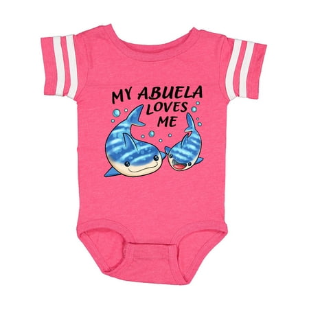 

Inktastic My Abuela Loves Me- whale shark Gift Baby Boy or Baby Girl Bodysuit