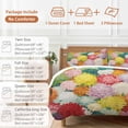 thumbnail image 6 of Queen 4 Piece Bedding Set Oil Painting Style Chrysanthemums Soft Breathable Duvet Cover and Pillowcase, Red Yellow Flowers Duvet Cover Set Bed Sheets for Bedroom Dormitory Guest Room, 6 of 9