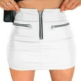 thumbnail image 1 of AMERTEER Jupe en Cuir Pu Crayon Bodycon Courte Mini Jupe Robe, 1 of 6