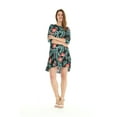 thumbnail image 4 of Women's Hawaiian 3/4 Sleeve Mermaid Ruffle Tunic Dress 2XL Blooming Lily, 4 of 5