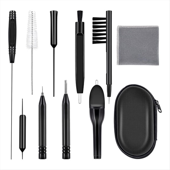 WQNZMADO Hearing Aid Cleaning Kit, ARRITZ 11pcs Hearing Amplifier Cleaning Tools with Brushes and Case