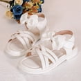 thumbnail image 2 of Gubotare Sandals Toddler Girl Girls Open Toe Princess Flat Sandals with Comfort Sole Summer Sandals Size 11 (Black,Little Kids 11), 2 of 9