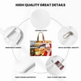 thumbnail image 4 of Saiise Sml Jeffy Print Zipper Document File Bag Pouch with Handle Waterproof Double Pocket Canvas File Storage Bag for Project Office School Foldable File Document Handbag Carrying Bag, 4 of 7