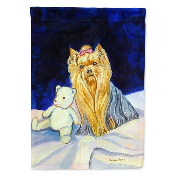 Carolines Treasures 7221-FLAG-PARENT Yorkie and Teddy Bear Flag multicolor