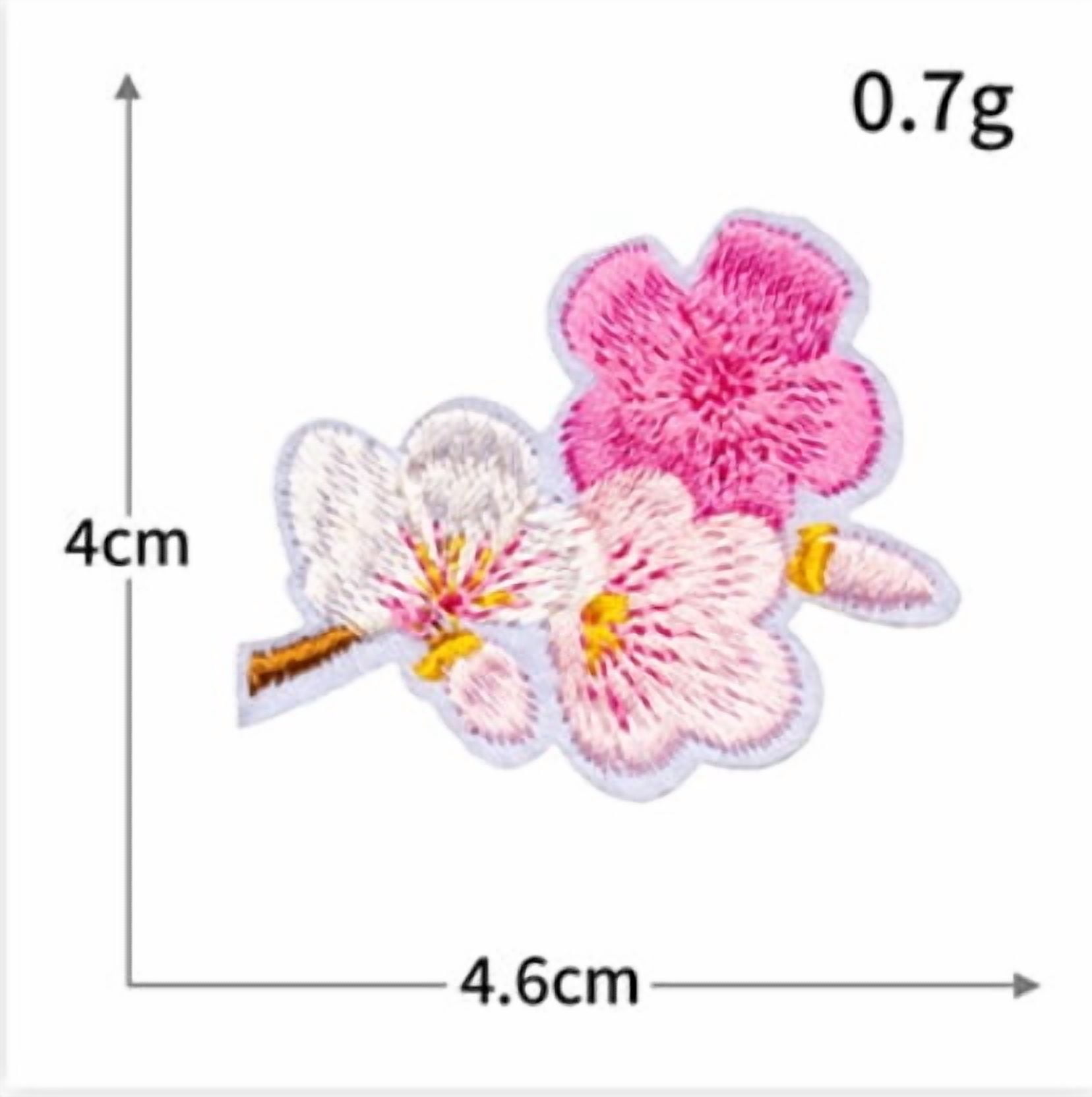 4 Packs of Pink Embroidered Patches - DIY Cloth Stickers for Valentine's Day Decoration