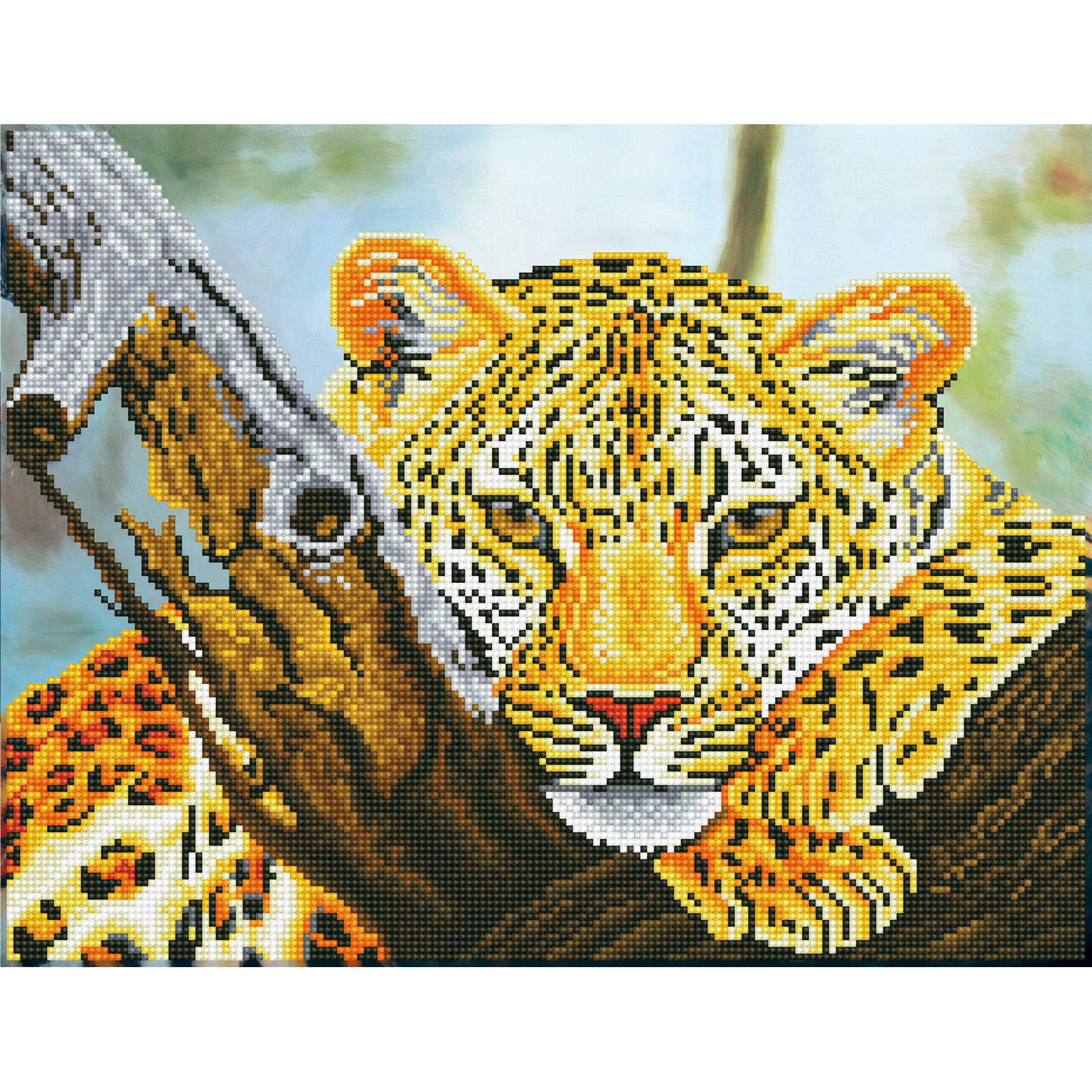 Diamond Dotz Leopard Look Diamond Painting Kits for Adults - Diamond Art Kits a Relaxing Creative Craft Kit with Dotz Gems 14x18