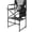 Black/Gray, variant on Yuanmin 31" Extra Tall Director Chair w/Side Table, Heavy-Duty Steel Frame Portable Folding Bar Stool w/Storage Pockets, for Makeup Artist, Salon, Studio, Camping, 300 lbs Capacity (Navy)