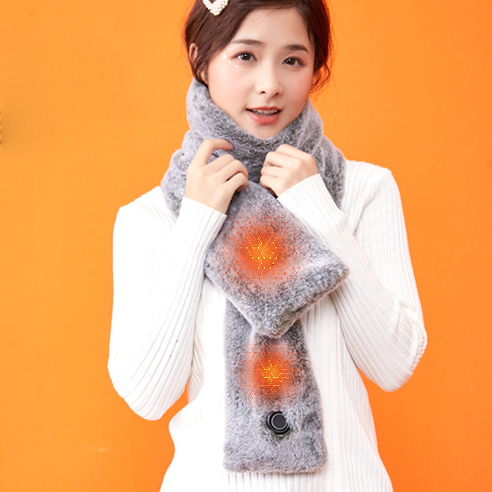 MERILER Unisex Heated Scarf with 3 Temperature Settings, Electric Neck Heating Pad for Indoor and Outdoor Use - Ideal Winter Gift for Men and Women