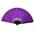 thumbnail image 2 of LmnLft Large Holographic Folding Hand Fan for Line Dancing, Clap Fans for Line Dancing, Foldable Craft Holding Vintage Retro Fabric Fans for Party, Dance Enthusiasts Gift, 2 of 5