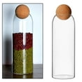 thumbnail image 4 of Tarro de almacenamiento con tapa de madera, recipiente hermético transparente, botella de vidrio. 1300ml, 4 of 8