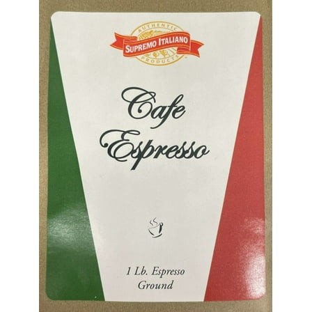 Supremo Italiano - Cafe Espresso - Ground Coffee - 1 lb.