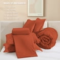 thumbnail image 7 of ANGENIA Bed in a Bag Queen, 7 Pieces Burnt Orange Bedding Comforter Sets for Queen Bed, Boho Cozy Fluffy Tufted Bed Sets with Comforter, Sheets, Pillowcases & Shams, 7 of 7