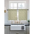 thumbnail image 2 of Green Floral Tier Curtains 24 Inch Length, Sheer Curtains for Bedroom Living Room Window Vintage Rustic Botanical Spring Rod Pocket Voile Drapes Kitchen Curtains Small Half Window 27.5"x24" 2 Panels, 2 of 6