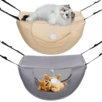 2Pcs Cat Cage Hammock with Adjustable Straps, Hanging Pet Bed, Breathable Pet Cage Hammock for Indoor Cats Kitten Hamster Rabbit