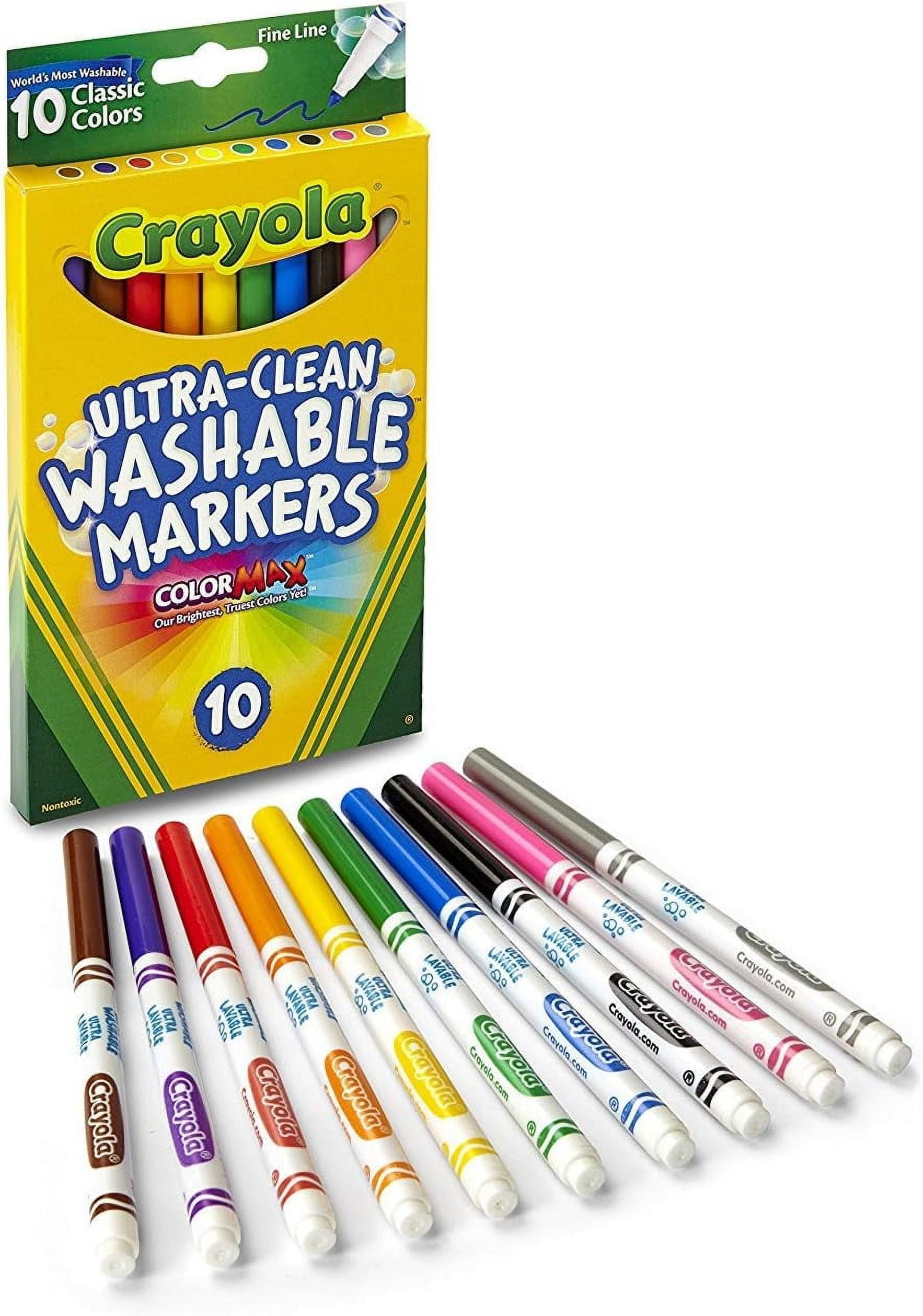 Crayola BIN587852-6 Fine Line Color Max Markers Ultra-Clean Washable - 10 Count - 6 per Pack