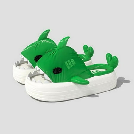 

QWZNDZGR Women Platform Slippers Cute Shark Slides Four Seasons Home Shoes Cartoon Lovely Bedroom Indoor Couples Men Thick Sole Slipper