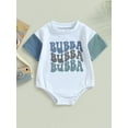thumbnail image 2 of Infant Baby Boy Summer Clothes 3M 6M 12M 18M 24M  Short Sleeve Romper Shirt Letter Printed Bodysuit Top Bubble Outfit, 2 of 9