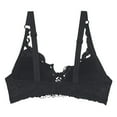 thumbnail image 4 of VISALY T-Shirt Bras Lace Bras Women's Casual Fashion Large Size Bra Thin Sponge Underwear Lace Bra Spaghetti Strap Bra Comfortable Bras For Women Bras For Women Black 75C, 4 of 5