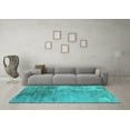 thumbnail image 3 of Ahgly Company Indoor Rectangle Oriental Turquoise Blue Industrial Area Rugs, 4' x 6', 3 of 4