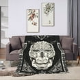 thumbnail image 2 of XMXY Fleece Throw Blanket for Couch, Horror Skull Hands Brain Lightweight Plush Fuzzy Cozy Soft Bed Blankets and Throws for Sofa, 40"x30" inches, 2 of 8
