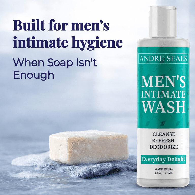 Andre Seals Men's Intimate Wash, pH-Balanced Cleanser for Men's
