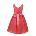 thumbnail image 5 of DPOIS Kids Flower Girls Elegant Sleeveless Wedding Party Formal Dress Watermelon 4, 5 of 6