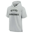 thumbnail image 2 of Unisex Fanatics Gray Miami Hurricanes Elements Super Soft Fleece Short Sleeve Pullover Hoodie, 2 of 3