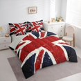 thumbnail image 2 of Manfei Vintage Union Jack 7-Piece Twin Bedding,Red White Navy Bedding Comforter Set,Light Gray Reversible, 2 of 7