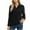 Black, variant on fatyb Women's Long Sleeve Blouses Casual Button V Neck Tunic Tops Summer Loose Dressy Shirts with Collar
