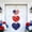 A001-4th of July Heart Wood Door Hanger, variant on 3 Pcs 4th of July Wooden Stars Signs 250th Anniversary Memorial Day Decorations Red White and Blue Embossed Star American Festival Star Standing Block for Patriotic Table Tiered Tray Decor