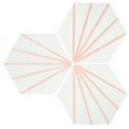 thumbnail image 3 of The Tile Project 9x10 Palm Bays Hexagon Light Pink Porcelain Tile (1 Sample), 3 of 7