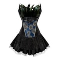 thumbnail image 3 of Nueva moda señora gótico Steampunk corsé tutú de tul corpiño de plumas adelgazante cintura Vintage traje cóctel Clubwear, 3 of 5