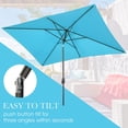 thumbnail image 5 of RoyalCraft 6.5 x 10 Ft Rectangular Patio Umbrella Aluminum Pole, Outdoor Table Market Umbrella with Crank, 6 Steel Ribs, Polyester Canopy, Light Blue, 5 of 6