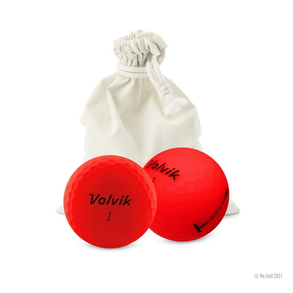 Volvik Vivid Red - Quantity 12 in Eco-Friendly Bag (Professionally Recycled)
