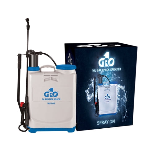 Gro1 4 Gallon Plant Grow Hydroponics Backpack Pressure Pump Sprayer 333016 by