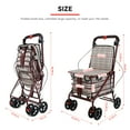 thumbnail image 6 of Heavy Duty Shopping Cart with Seat & 4-Wheel Foldable Walker - Perfect for Seniors and Easy Shopping, 6 of 6