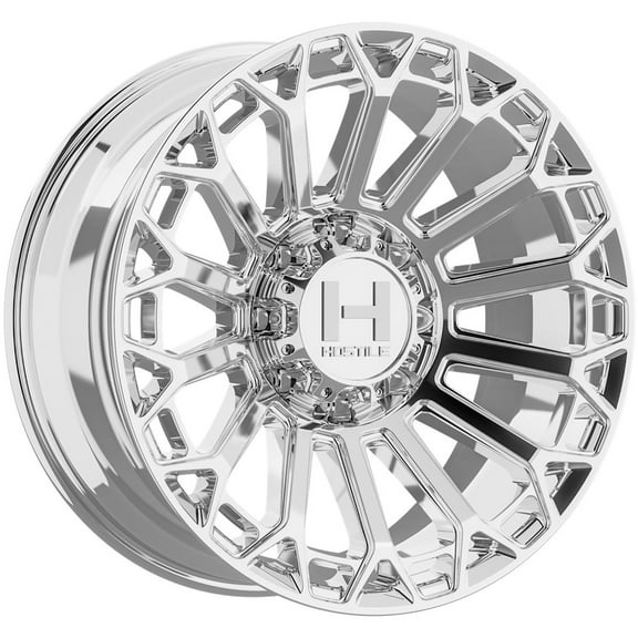 20x10 Hostile H142 Warrior Armor Plated (Chrome) Wheel 8x6.5 (-19mm)