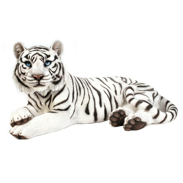Hi-Line Gift Resin Natural Tiger Wild Animals Sculpture 