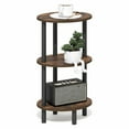 thumbnail image 2 of Furinno TURN-N-TUBE Night Stand, 3-Tier 27.6" Tall Oval Nightstand, Bedside Table with Open Shelving for Bedroom, Living Room, Amber Pine, 2 of 5