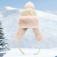 thumbnail image 2 of ZSQDM Knit Slouchy Beanie Cosy Beanie Hat Women Warm Faux Trapper Hat Fuzzy Ear Ski Hats For Outdoors Warm Chunky Soft Beanie, 2 of 8