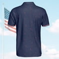 thumbnail image 4 of Navy USA Splatter Polo Shirt for Men Women American Golf Shirt Short Sleeve, 4 of 7