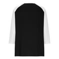 thumbnail image 6 of Oksale Women's Quarter Button Shirts Trendy Raglan T Shirt 3/4 Sleeve Tee Blouses Casual V Neck Blouse Going Out Fall Top Classic Fit Tops 2025, 6 of 9