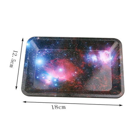 Starry Sky Metal Rolling Tray HD Pattern Printed Tobacco Cigarette