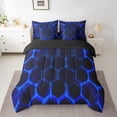 thumbnail image 2 of Castle Fairy Boys Geometric Honeycomb Twin Bedding Sets,Video Game Bedding Comforter Set, 2 of 8