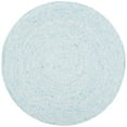 thumbnail image 2 of SAFAVIEH Braided Beuregard Solid Reversible Area Rug, Blue/Ivory, 6' x 6' Round, 2 of 11